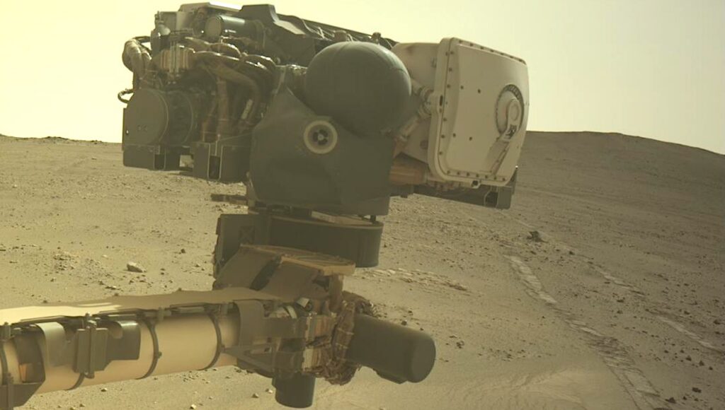 Astrobiology Droid Perseverance At Work On Mars