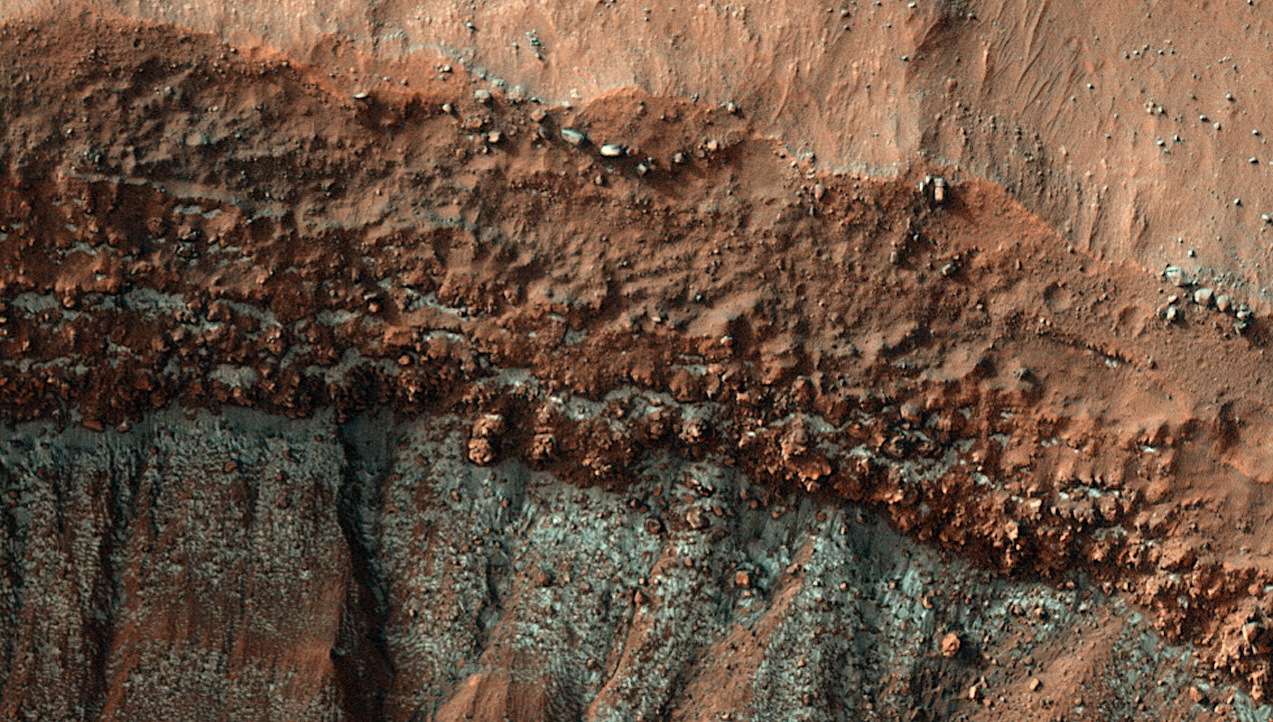 HiRISE Image: Carbon Dioxide Ice On Mars